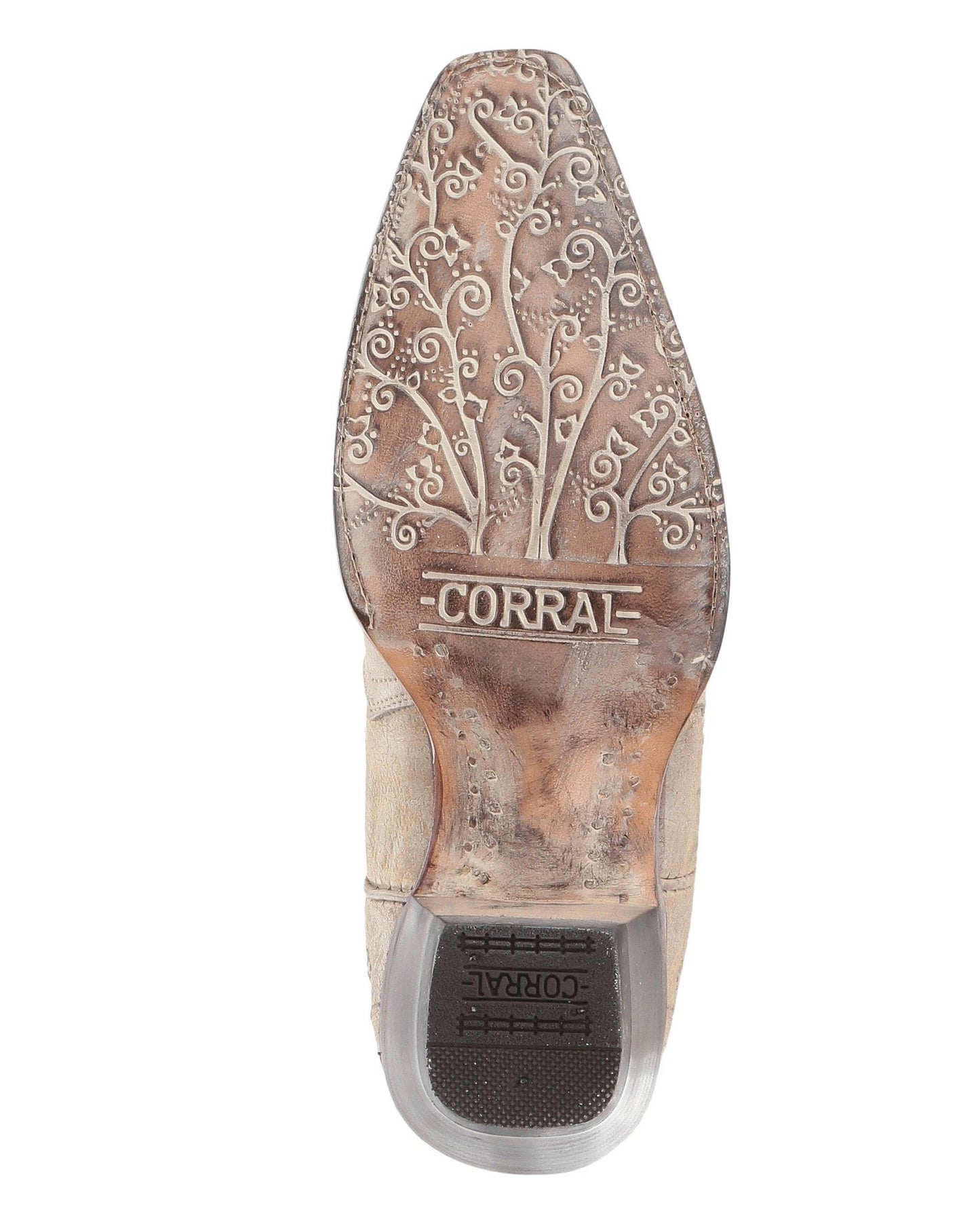 Corral A3571 Women's Handcrafted Snip Toe Cowgirl Boots in White at Skip's Western Outfitters