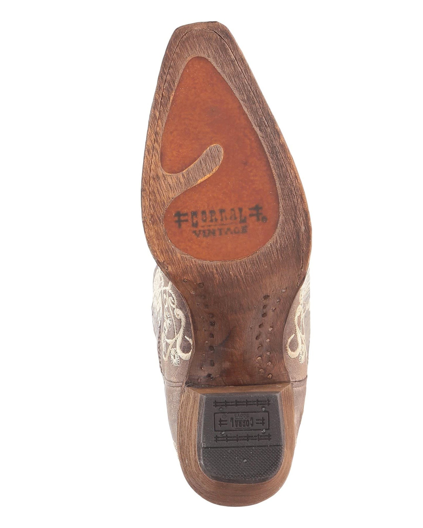 Corral A1094 Women's Handcrafted Snip Toe Cowgirl Boots in Brown at Skip's Western Outfitters