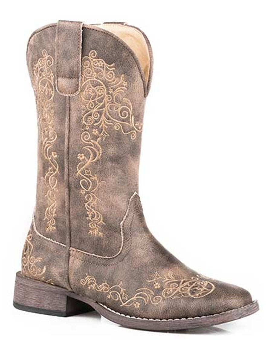Women's Riley Scroll Western Boots by Roper from Skip’s Western Outfitters | KAR-09-021-1903-2712-BR-060-B