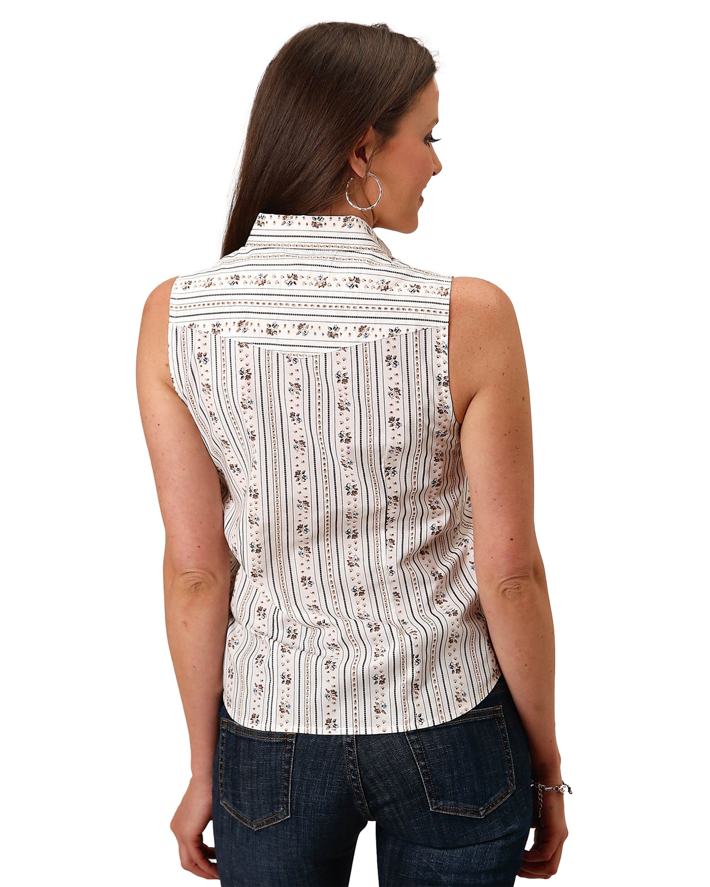 Women's Snap Sleeveless Western Shirt