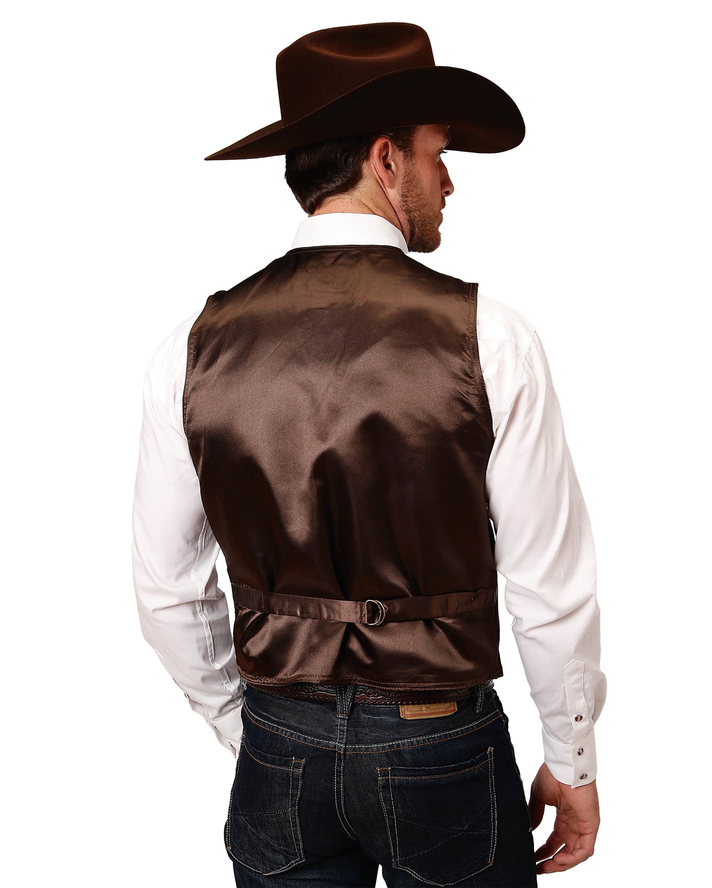 Men's Dark Brown Suede Vest