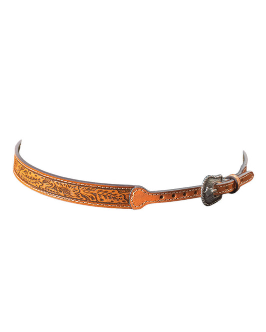 Floral Embossed Leather Hatband - 0281908