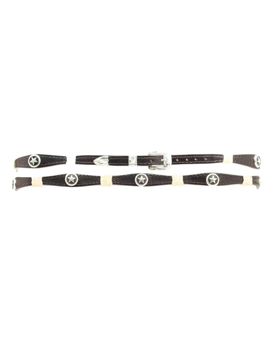 Scalloped Rawhide Embellishment Hatband- 0297001
