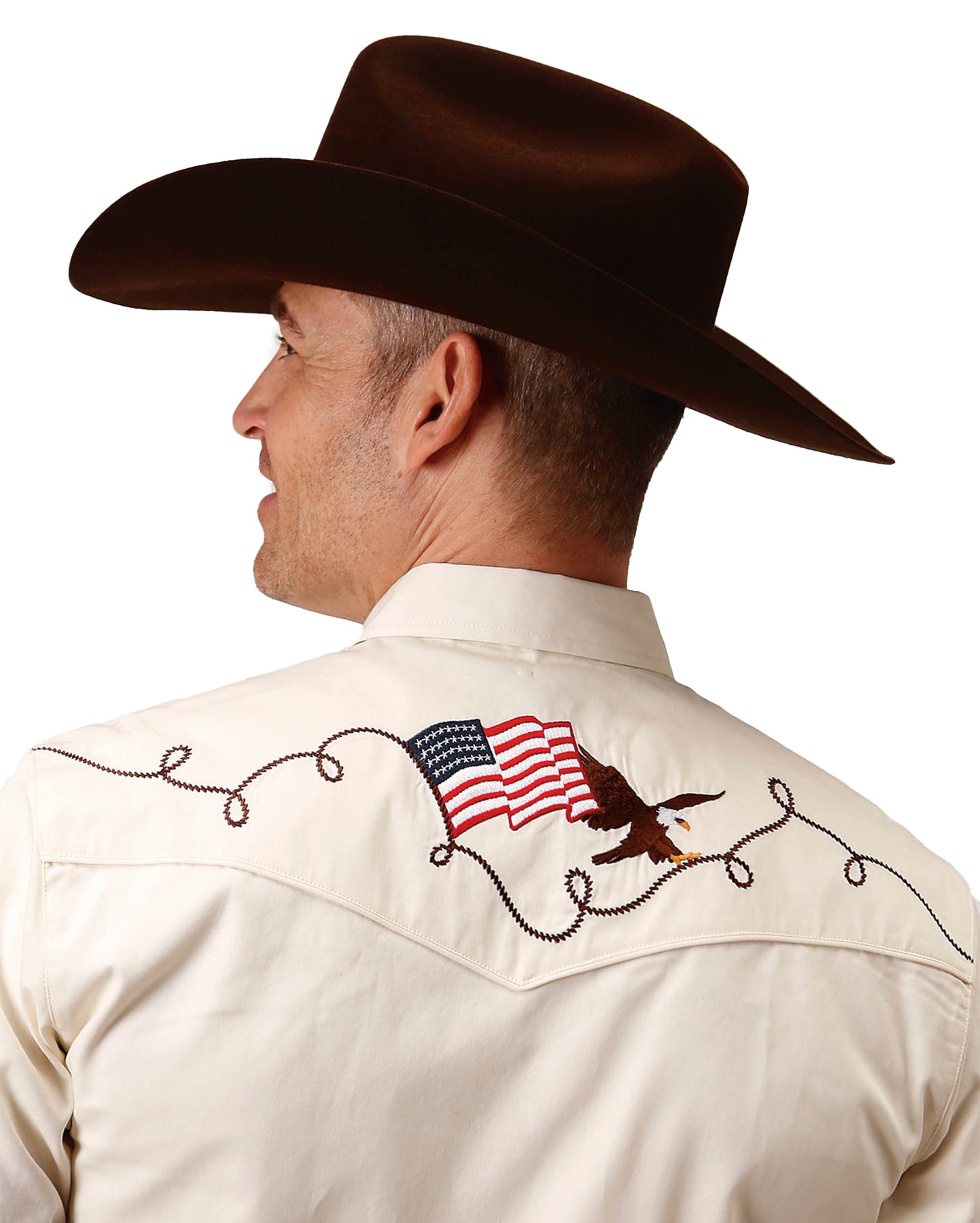 Men's Long Sleeve Snap Retro Western Shirt