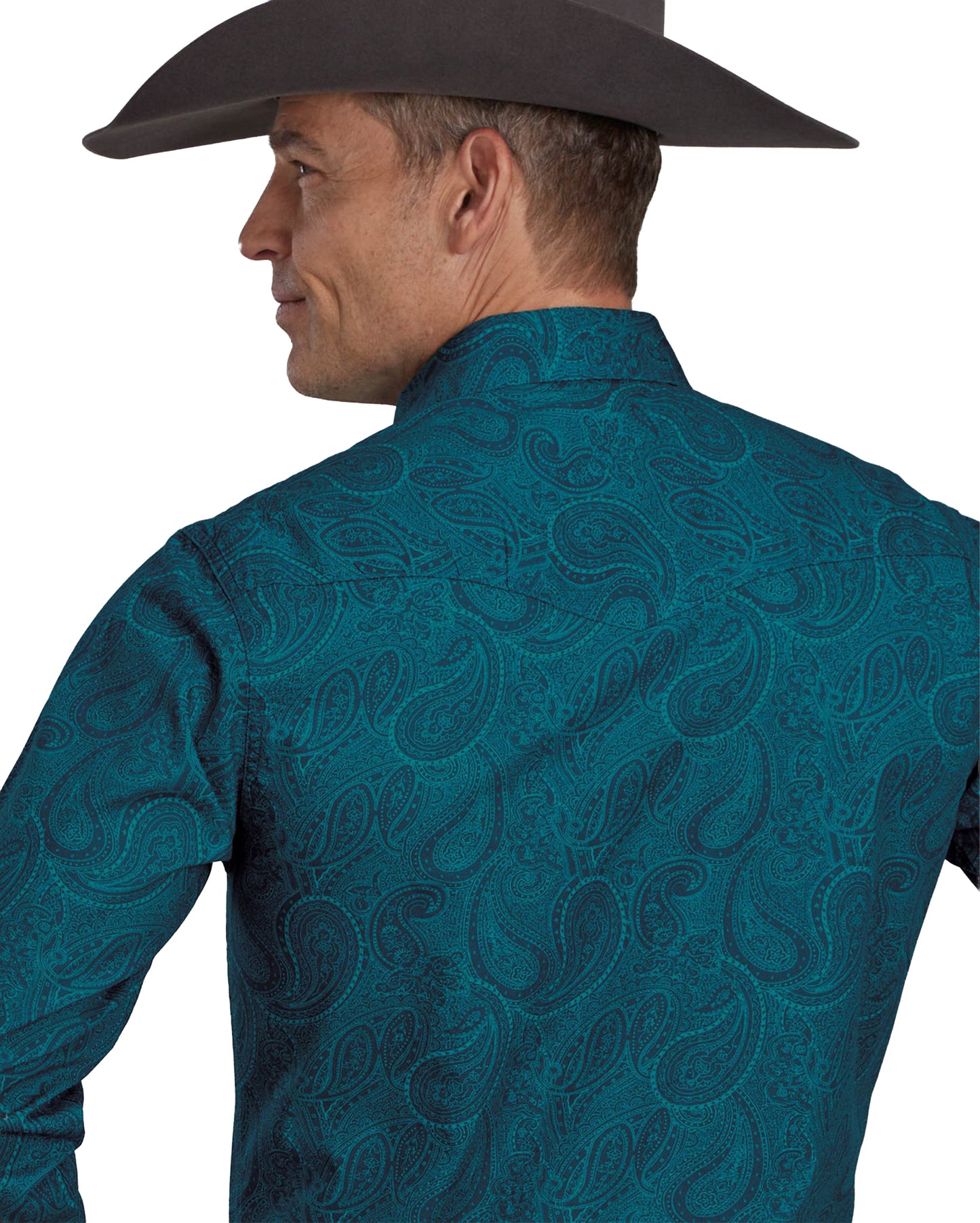 Mens Tonal Paisley Long Sleeve Snap Western Shirt
 - 03-001-0064-0631 Gr