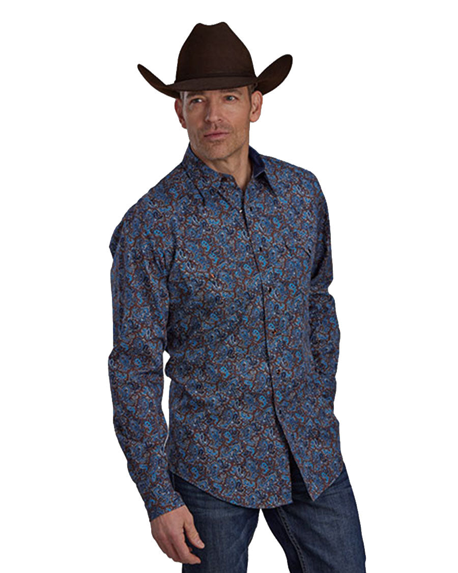 Men's Long Sleeve Performance Western Snap Shirt - 03-001-0064-0632 Br