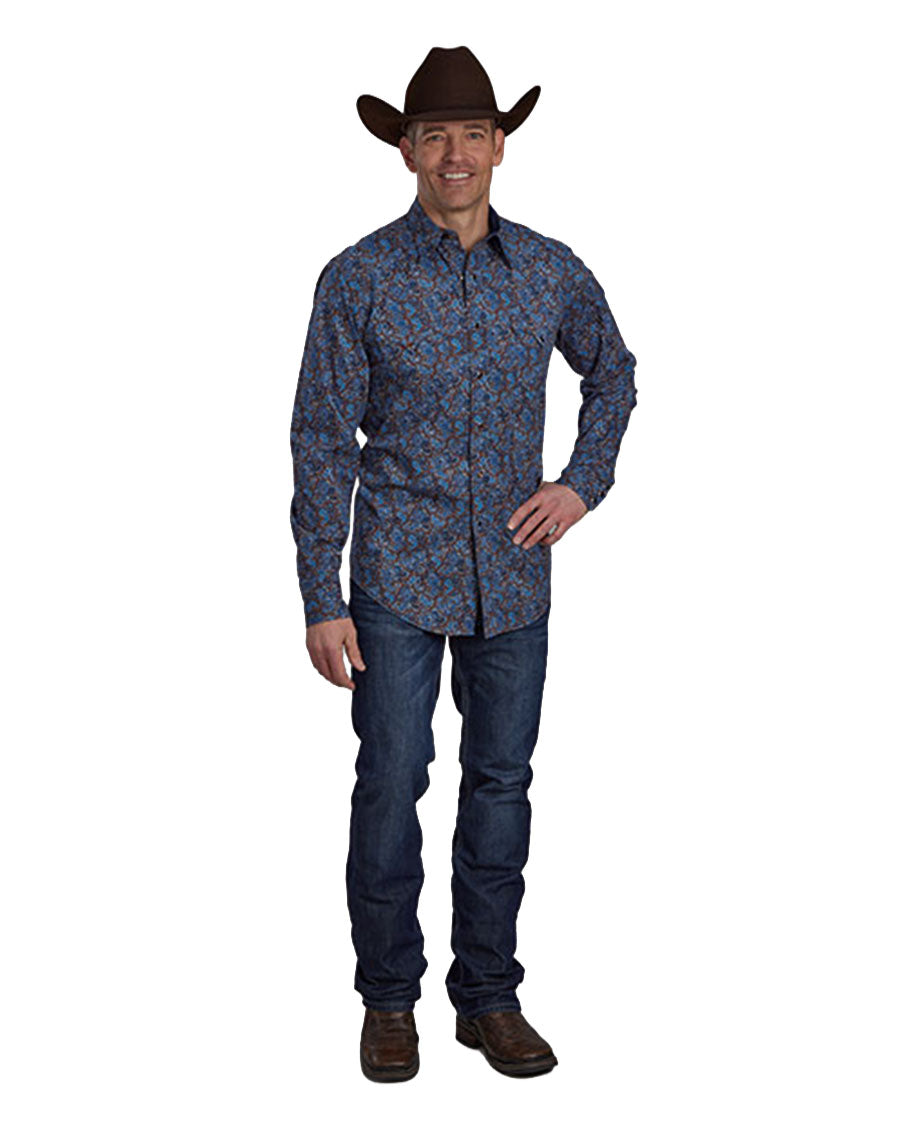 Men's Long Sleeve Performance Western Snap Shirt - 03-001-0064-0632 Br