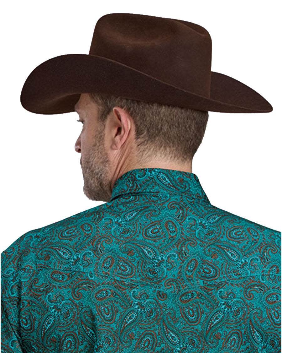 Men's Long Sleeve Allover Print Western Snap Shirt - 03-001-0225-1009 Gr