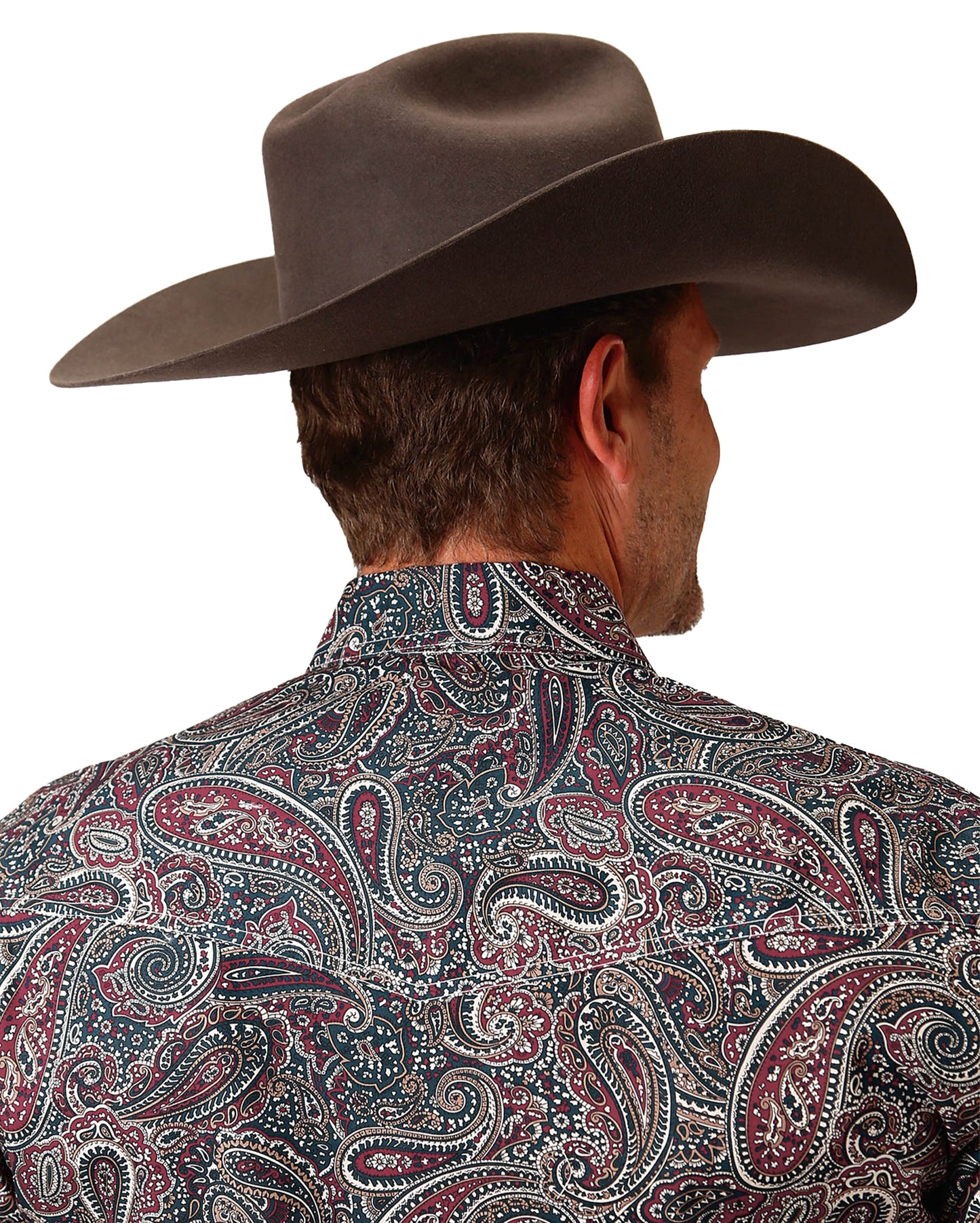 Men's Long Sleeve Paisley Western Shirt