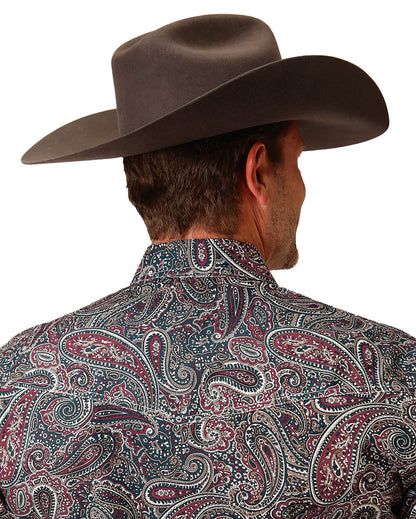 Men's Long Sleeve Paisley Western Shirt