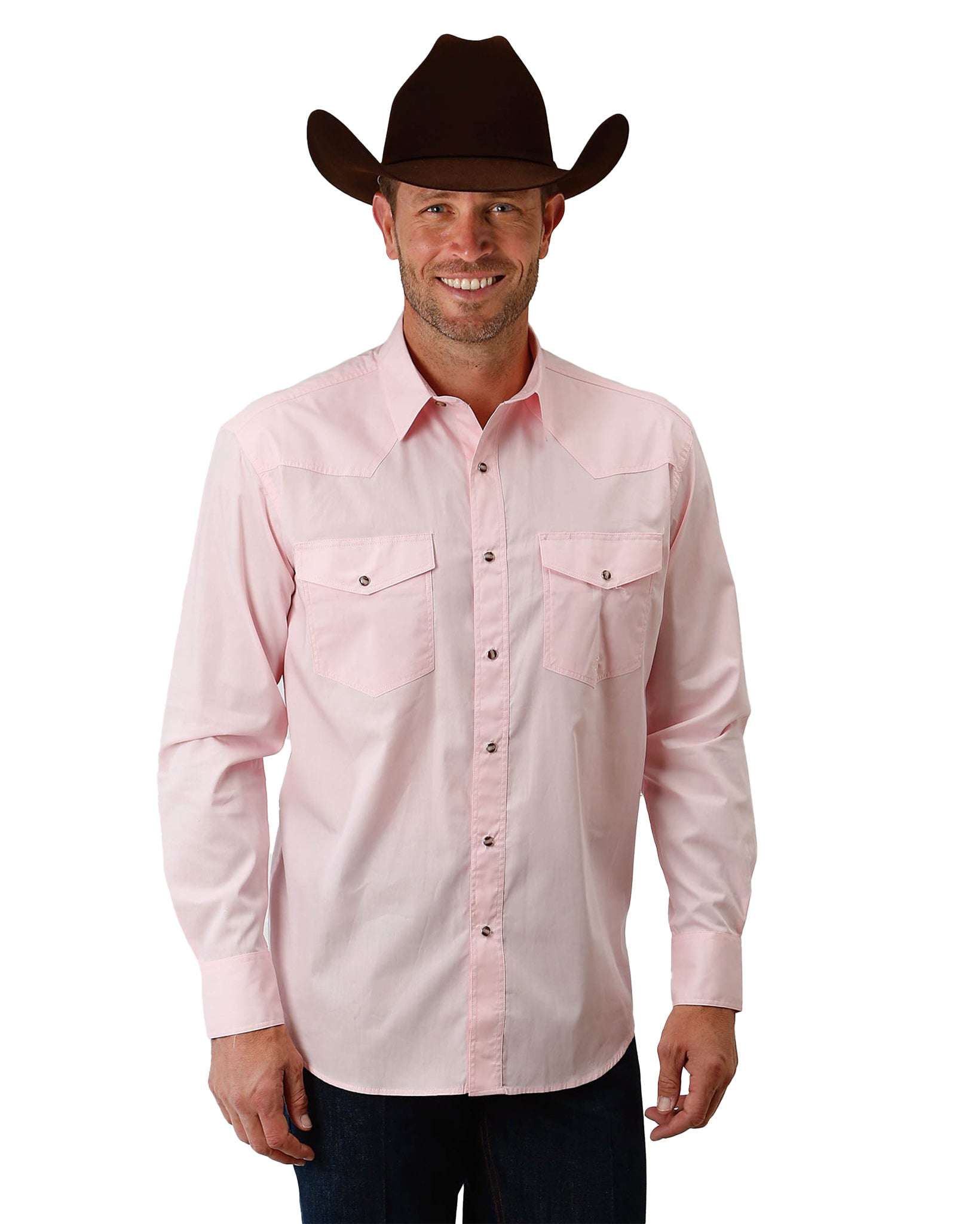 Men's Long Sleeve Western Shirt by Roper from Skip’s Western Outfitters | KAR-03-001-0265-1066-PI-S-REG