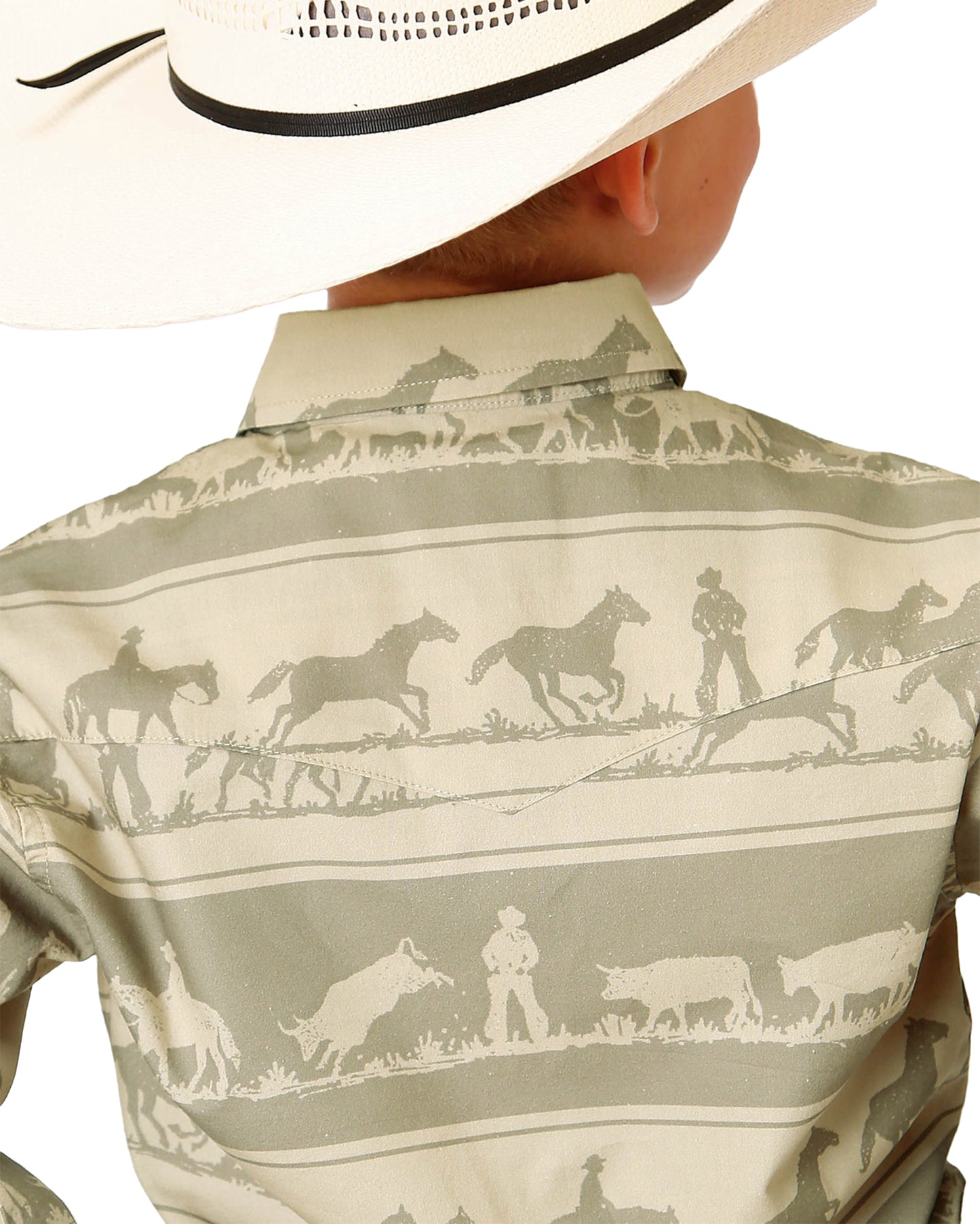 Boys' Long Sleeve Cowboy Rugby Western Shirt