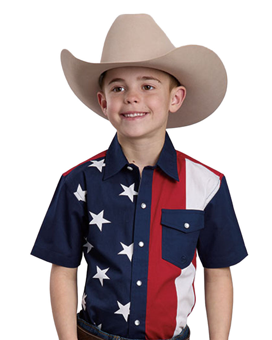 Boys' Americana Western Shirt - 03-031-0185-0105 Bu