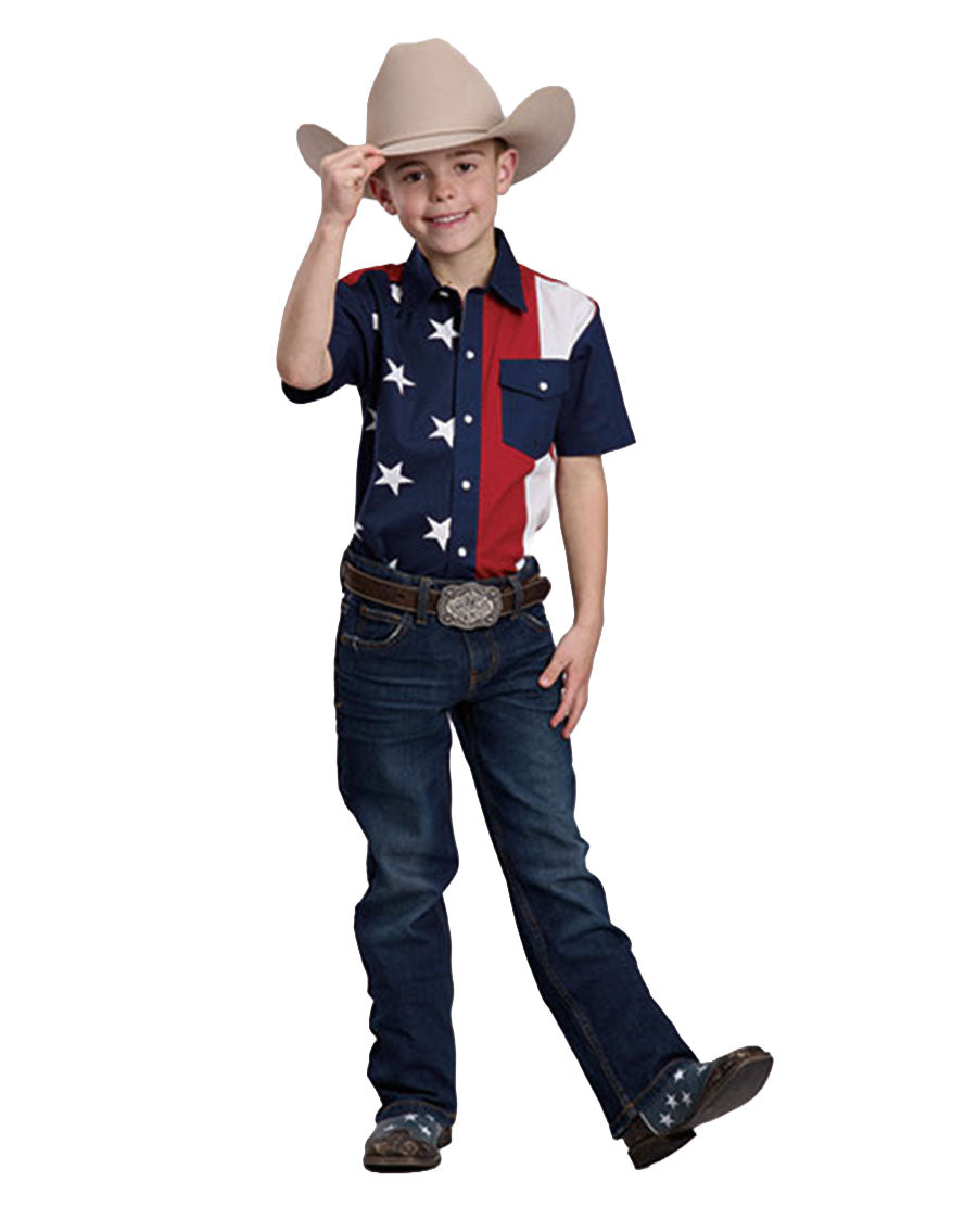 Boys' Americana Western Shirt - 03-031-0185-0105 Bu