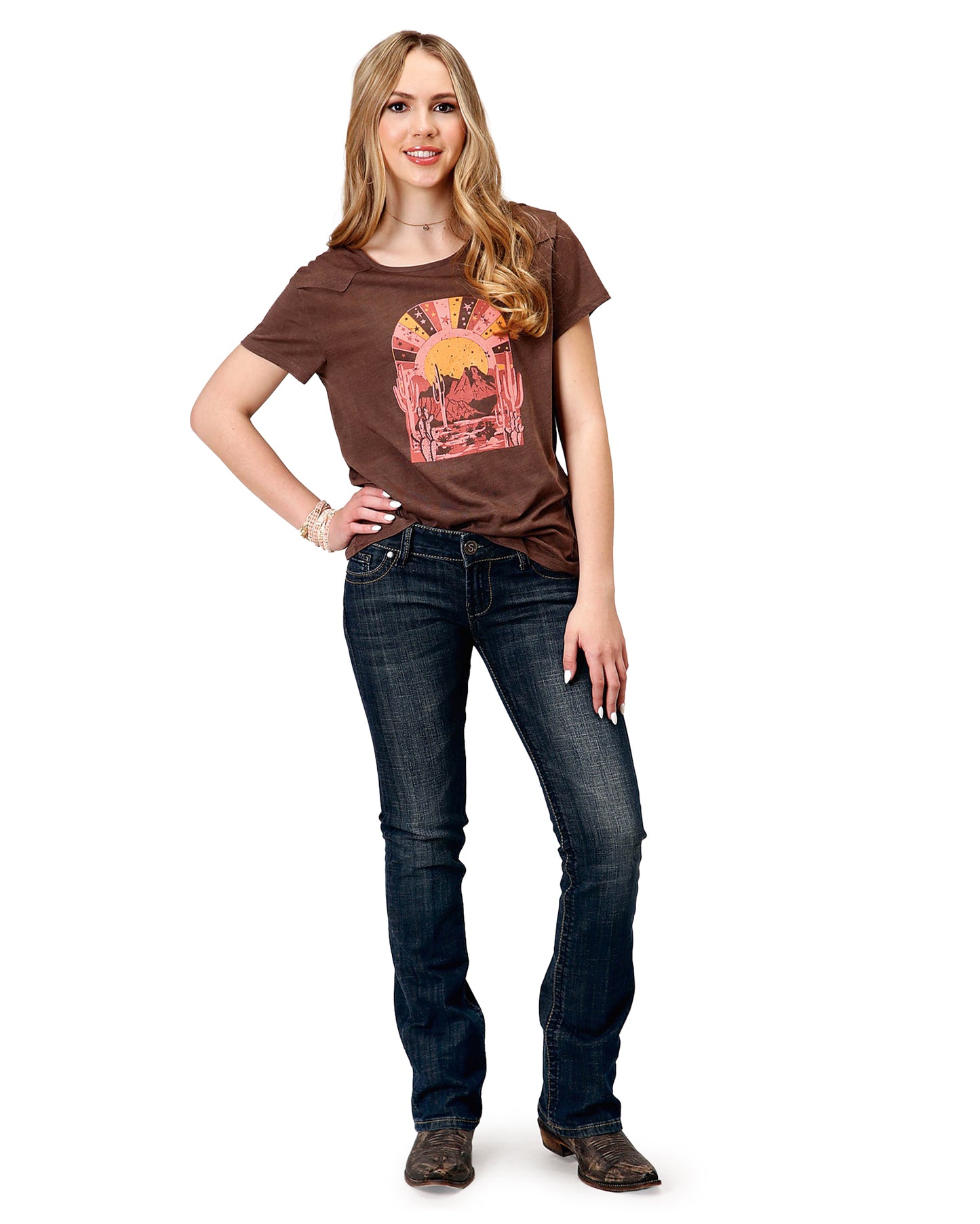 Women's Dark Brown Desert Tee