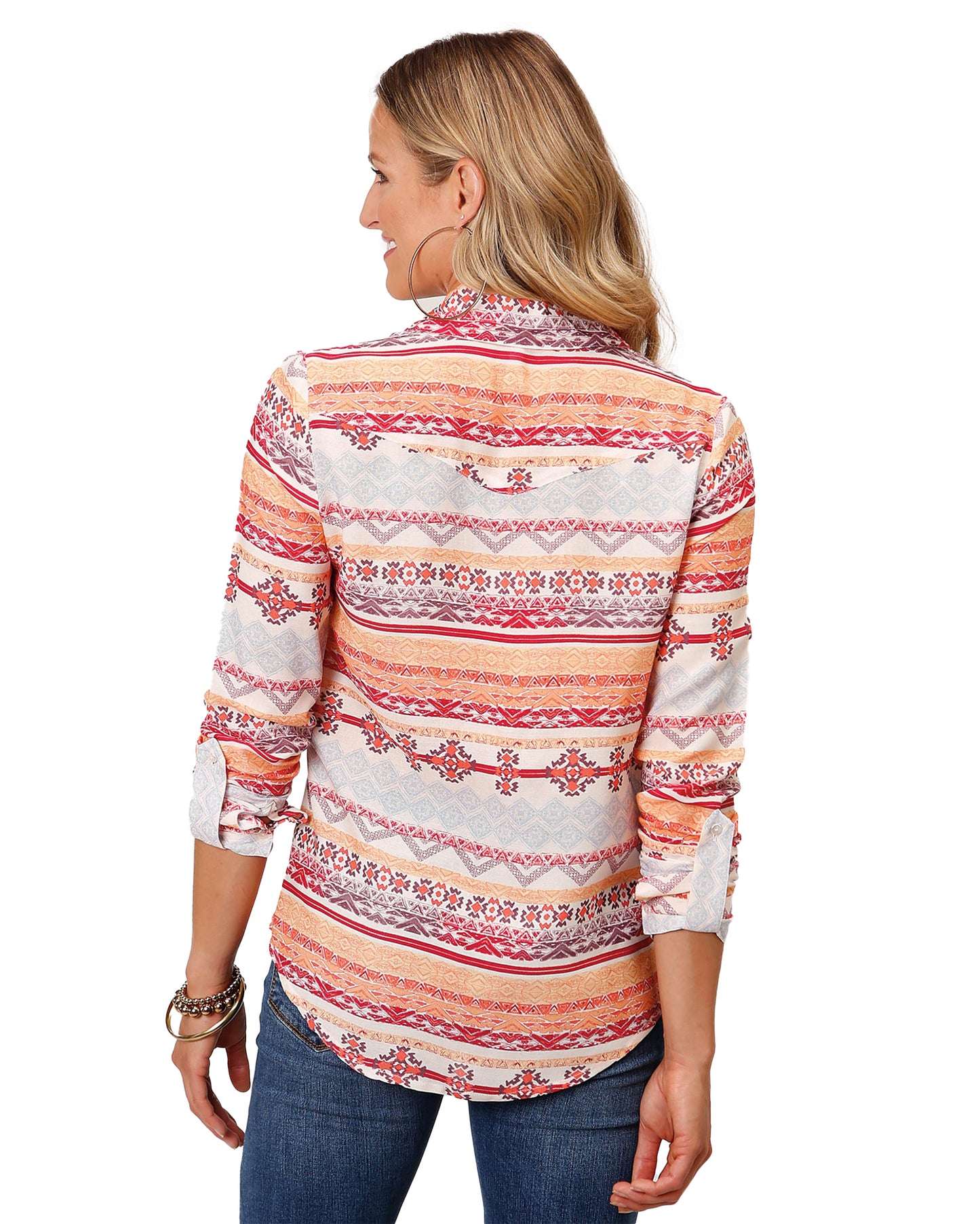 Women's Aztec Print Western Shirt
