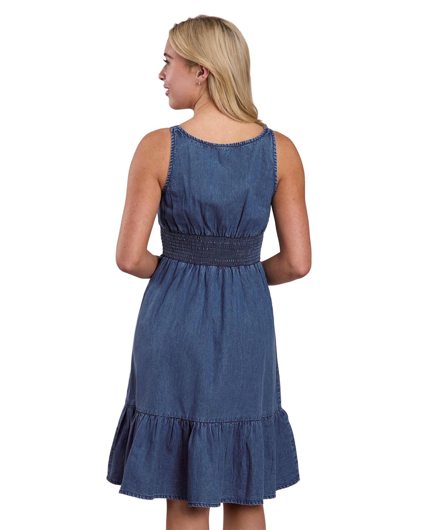 Womens Sleeveless Dress Pullover Dk Denim Tank Dress Western Dress - 03-057-0594-6173 Bu
