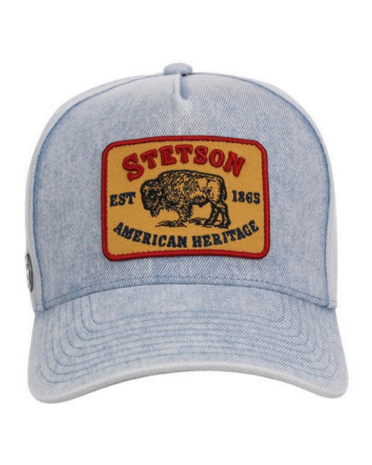 Bison American Heritage Embroidered Patch Ball Cap by Stetson from Skip’s Western Outfitters | KAR-07-077-0102-0143-BU-OSFM