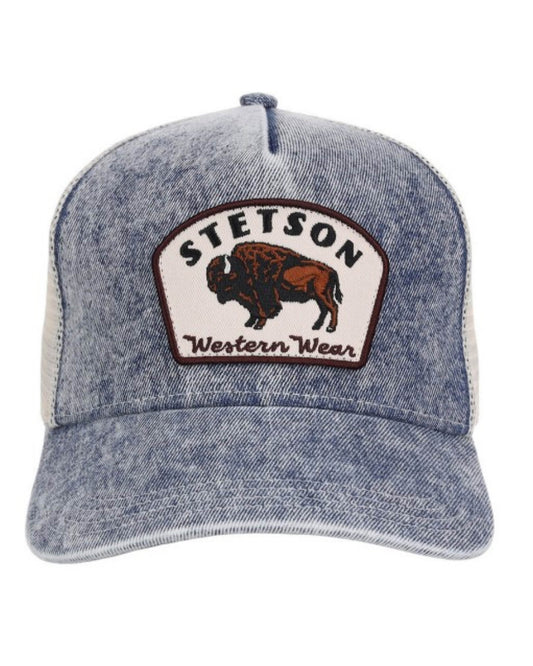 Bison Patch Trucker Cap by Stetson from Skip’s Western Outfitters | KAR-07-077-0102-0155-BU-OSFA