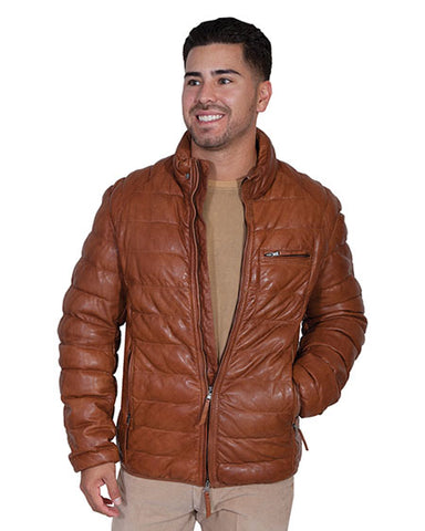 Men's Ribbed Leather Jacket
