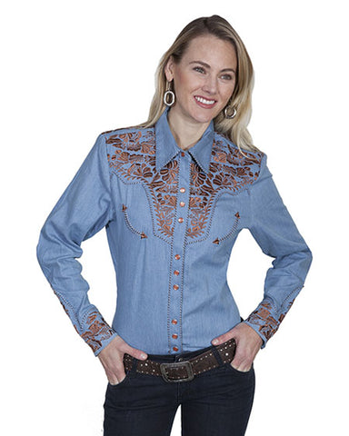 Women's Floral Embroidered Blouse