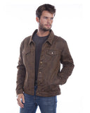 Men's Faux Jean Jacket with Corduroy Lining