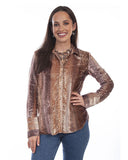 Women's Velvet Button Down with French Cuffs Blouse
