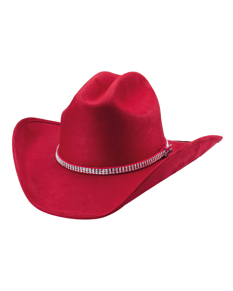 Belong Together Faux Felt Western Hat - 0876-Red