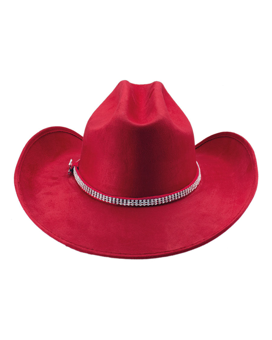 Belong Together Faux Felt Western Hat - 0876-Red