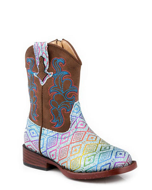 Toddlers' Brown Shaft With Western Stitch - 09-017-1901-3616 Bu by Roper from Skip’s Western Outfitters | KAR-09-017-1901-3616-BU-5-MED