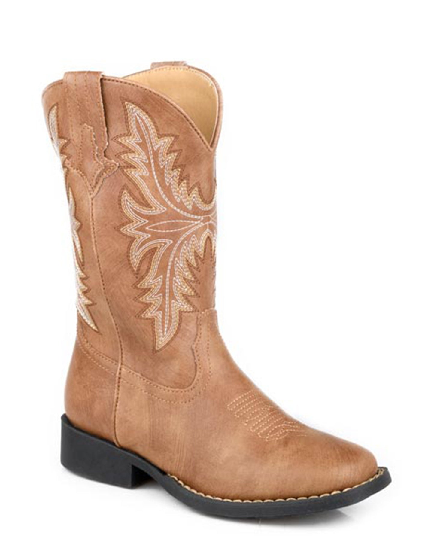 Kids' Tan Faux Leather Vamp - 09-018-0191-3691 Ta by Roper from Skip’s Western Outfitters | KAR-09-018-0191-3691-TA-1-MED