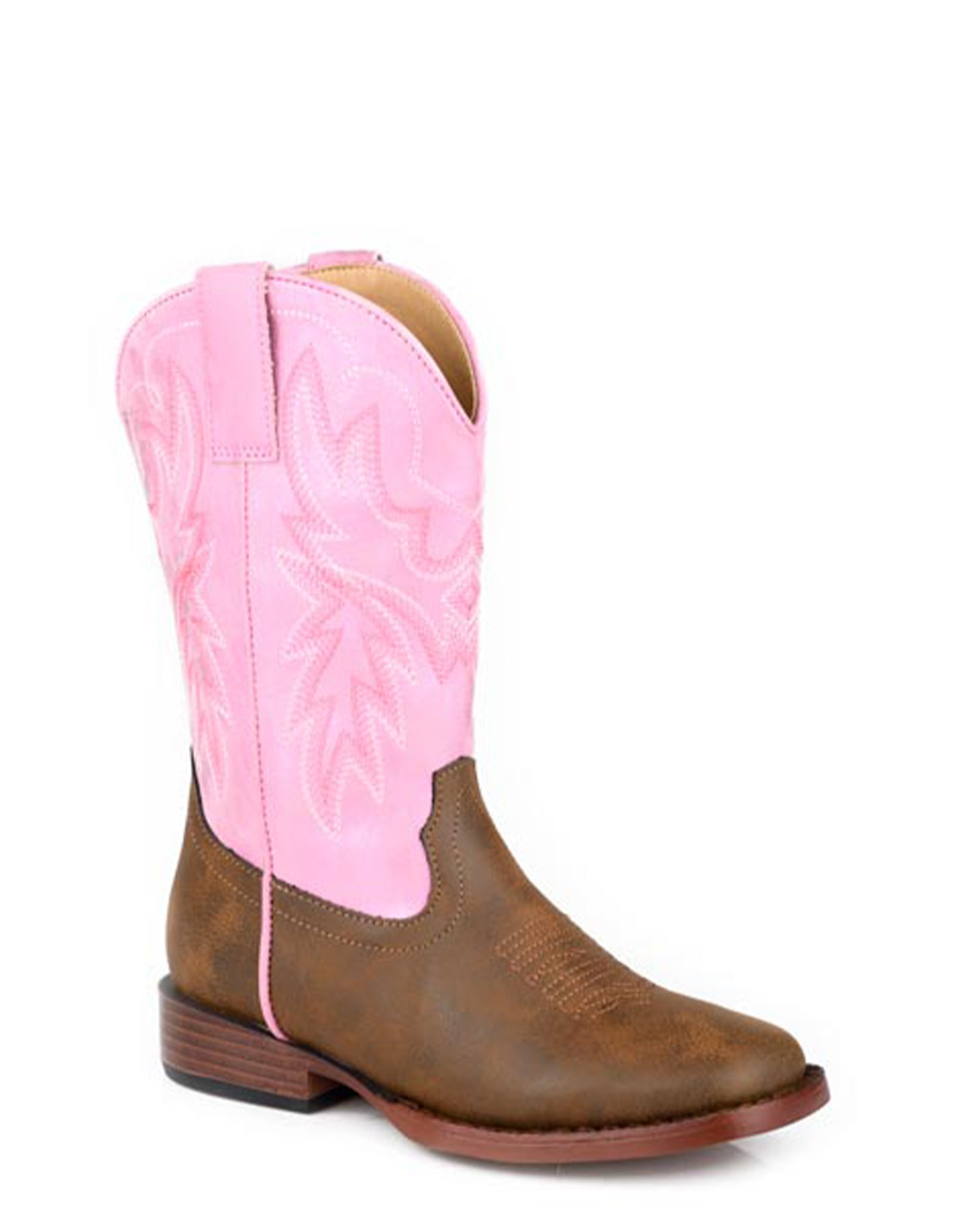 Kids' Brown Faux Leather Vamp - 09-018-0191-3692 Pi by Roper from Skip’s Western Outfitters | KAR-09-018-0191-3692-PI-1-MED