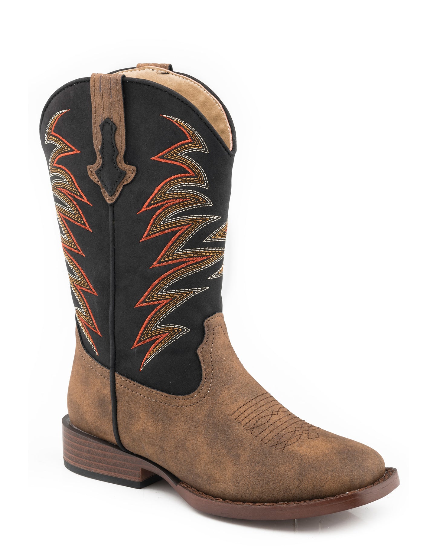 Kids' Tan Vamp With Black Shaft - 09-018-1900-2992 Ta by Roper from Skip’s Western Outfitters | KAR-09-018-1900-2992-TA-1-MED