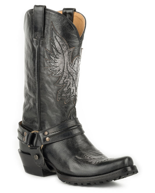 Men's Moto Eagle Lug Biker Boots - 09-020-7750-8888 Bl by Roper from Skip’s Western Outfitters | KAR-09-020-7750-8888 BL-100-D