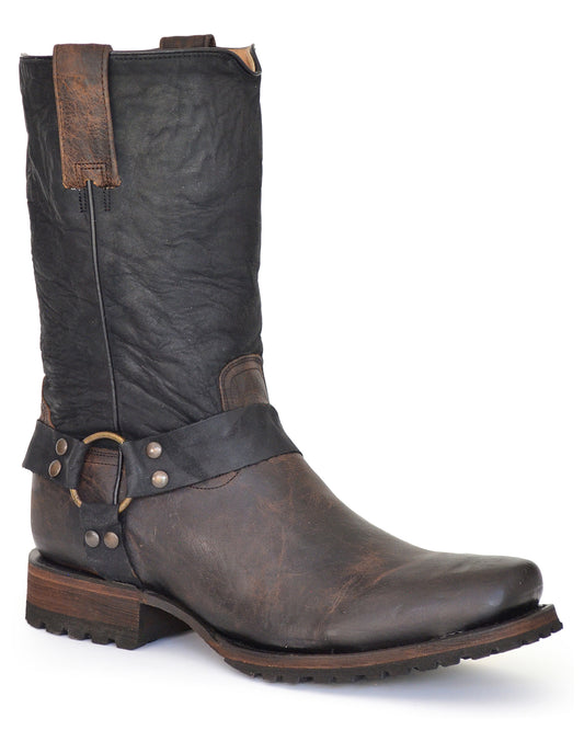 Men's Biker Lug Boots - 09-020-7801-8496 Br by Roper from Skip’s Western Outfitters | KAR-09-020-7801-8496 BR-105-EE