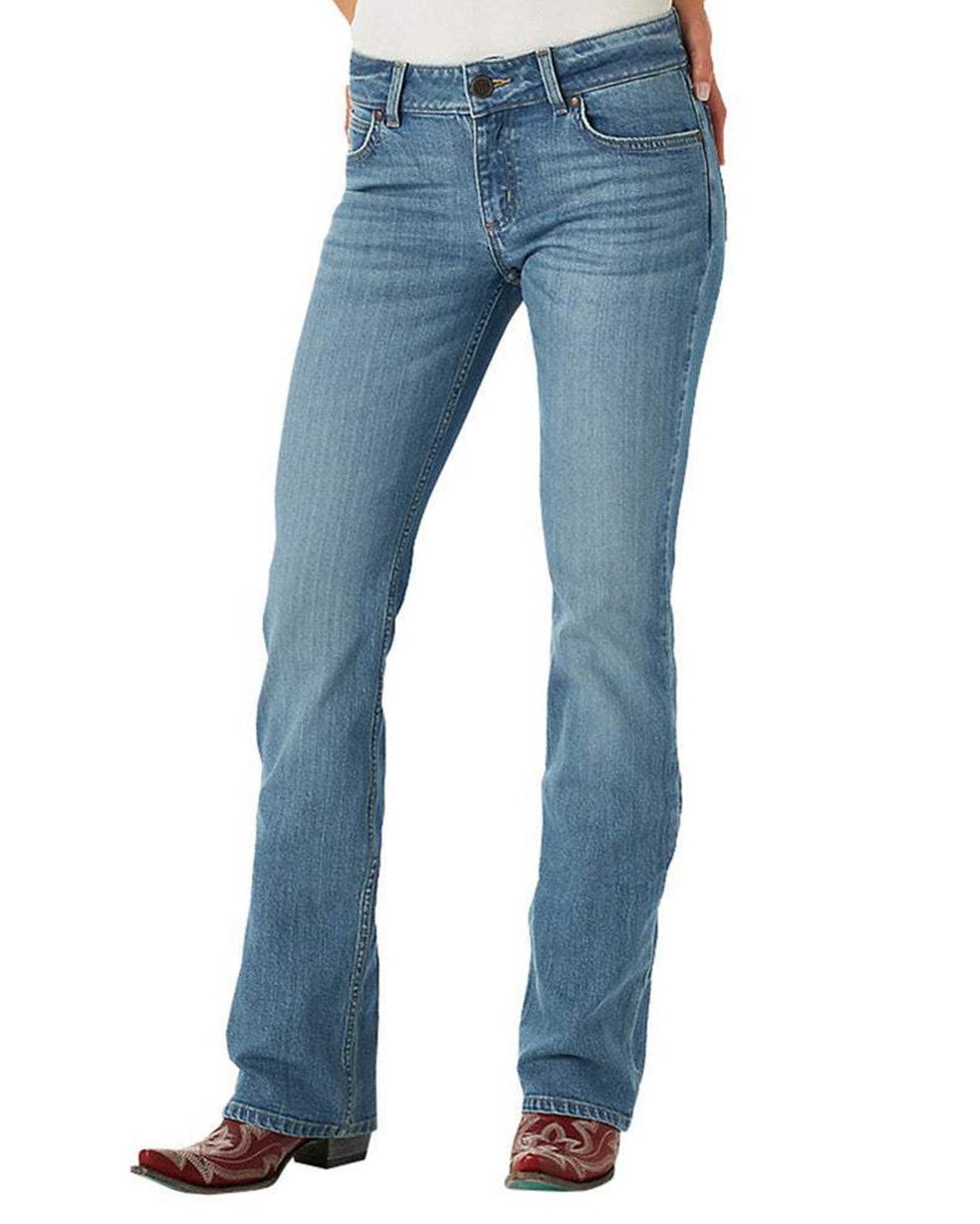 Women's Retro Mae Bootcut Mid Rise Jeans by Wrangler from Skip’s Western Outfitters | WRA-09MWZLP-5-30