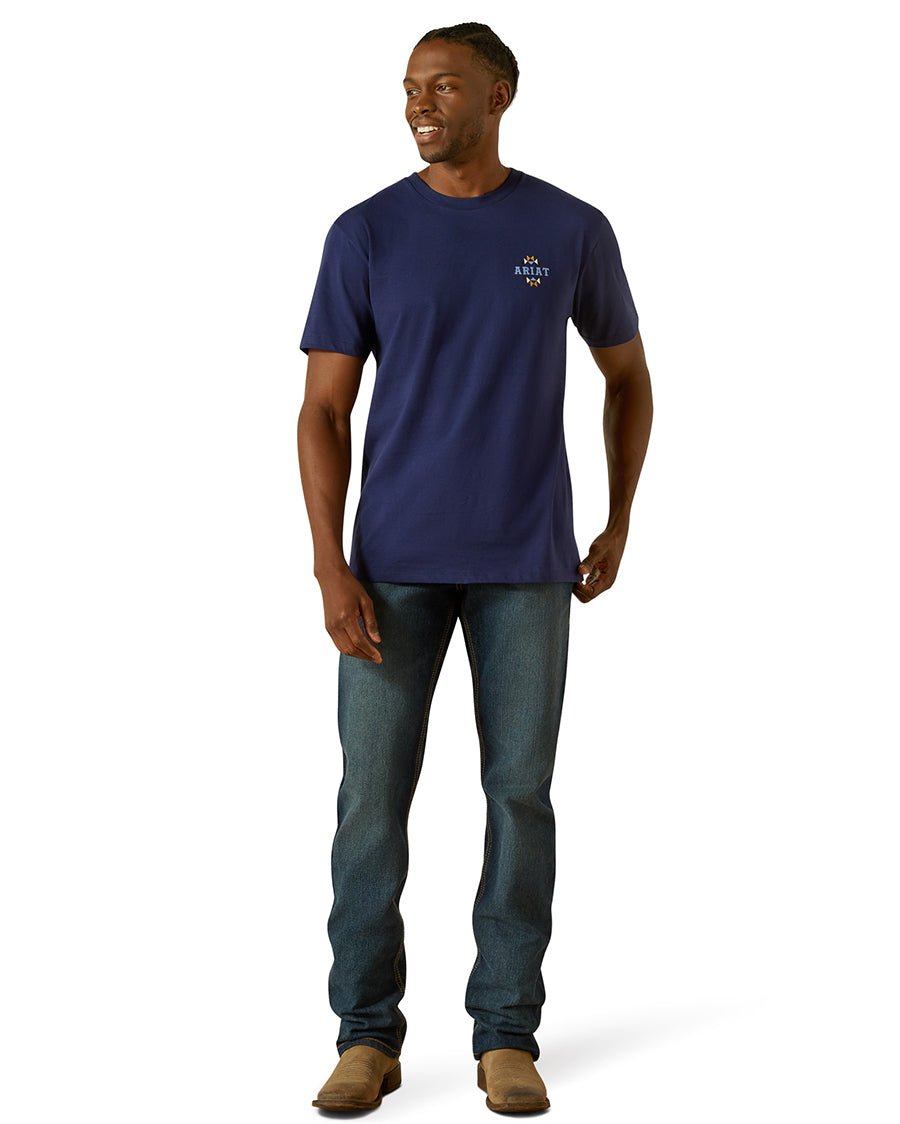 Men's Ariat Woven West T-Shirt - 10062418