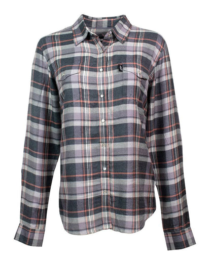 Women's Loose Fitting Flannel - Hf1001Chgy by Hooey from Skip’s Western Outfitters | HOO-HF1001CHGY-S-CHARCOAL/GREY