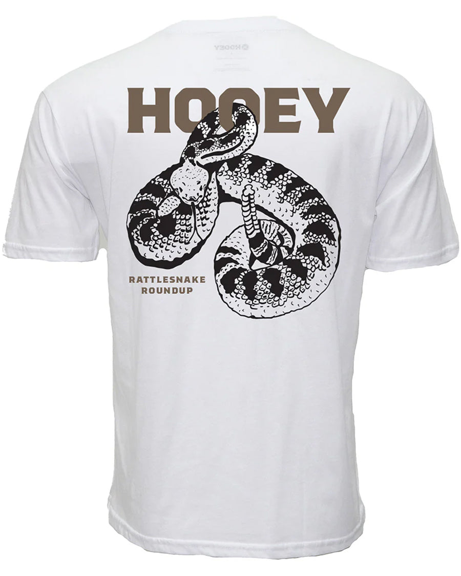 Men's Rattler Crew Neck T-Shirt - Ht1892Wh by Hooey from Skip’s Western Outfitters | HOO-HT1892WH-S-WHITE