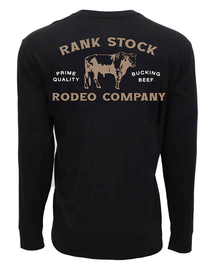 Men's Rank Rodeo Crew Neck T-Shirt - Ht1881Bk by Hooey from Skip’s Western Outfitters | HOO-HT1881BK-S-BLACK