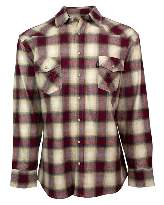Men's Pearl Snap Loose Fitting Flannel - Hf1002Crrd