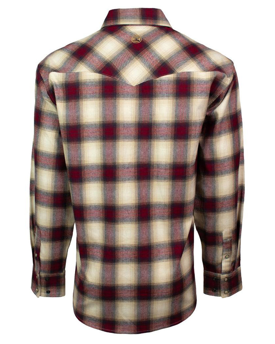 Men's Pearl Snap Loose Fitting Flannel - Hf1002Crrd