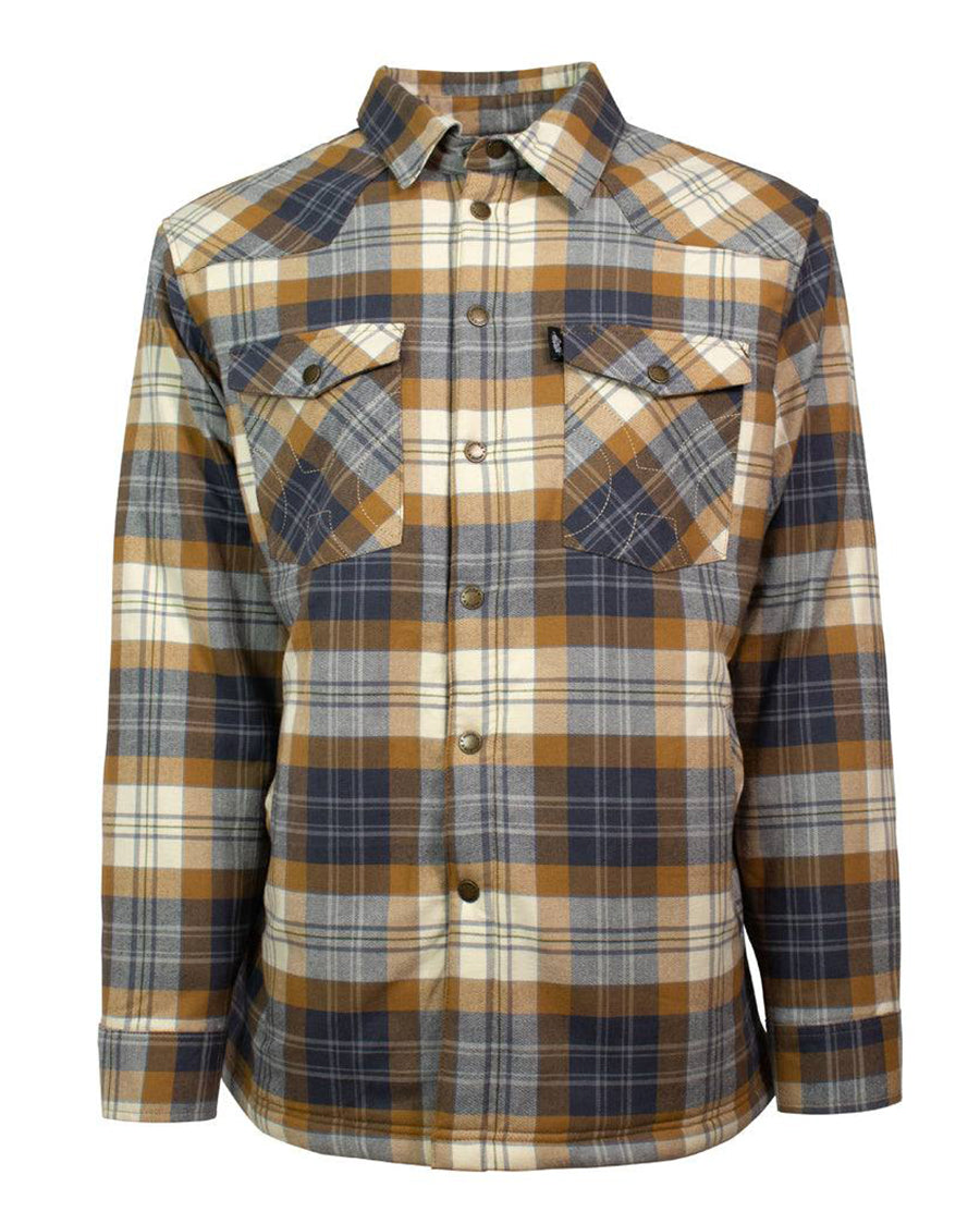 Men's Flannel Jacket With Sherpa Lining - Hj095Tn