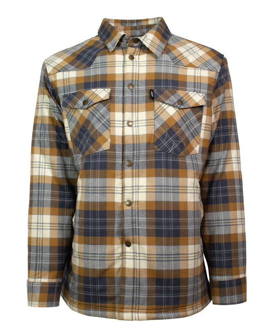 Men's Flannel Jacket With Sherpa Lining - Hj095Tn