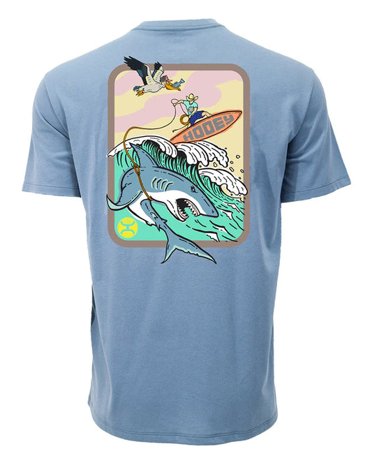 Men's Cowboy Surf Denim Crew Neck T-Shirt - Ht1770De