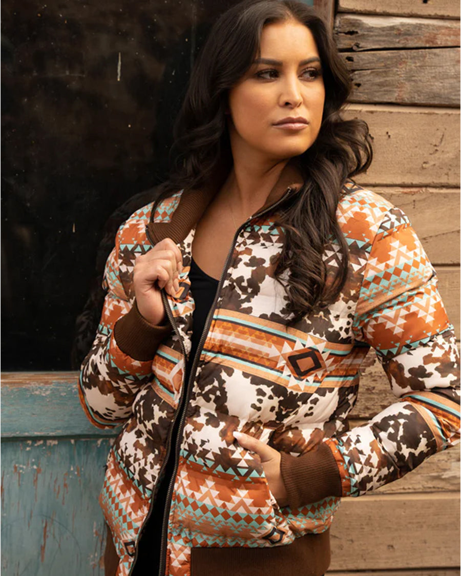 Women's Quilted Full Zip Track Jacket - Hj119Tnbr