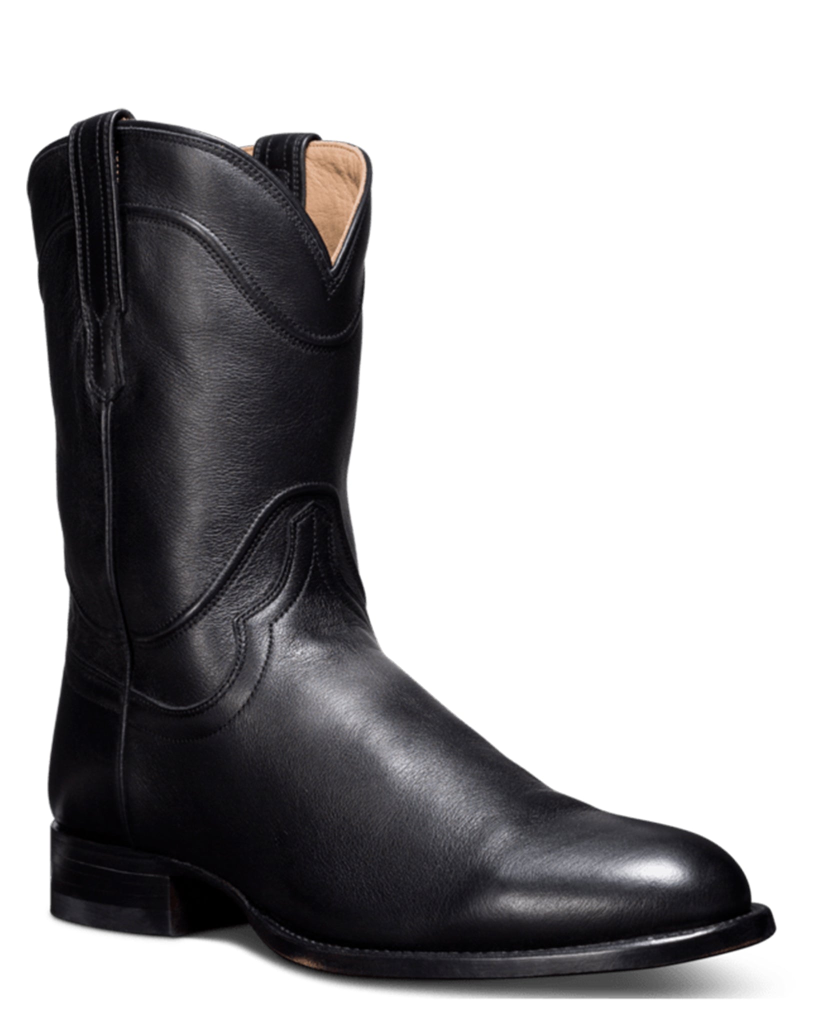 Tecovas Men's The Earl Western Boots with Round Toe in Black at Skip's Western Outfitters