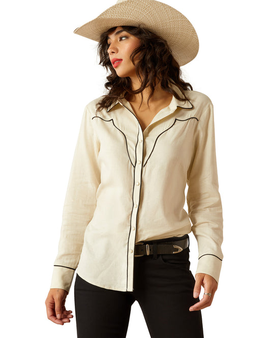 Women's Bluebell Shirt by Ariat from Skip’s Western Outfitters | ARI-10054775-XS-SUMMER-SAND