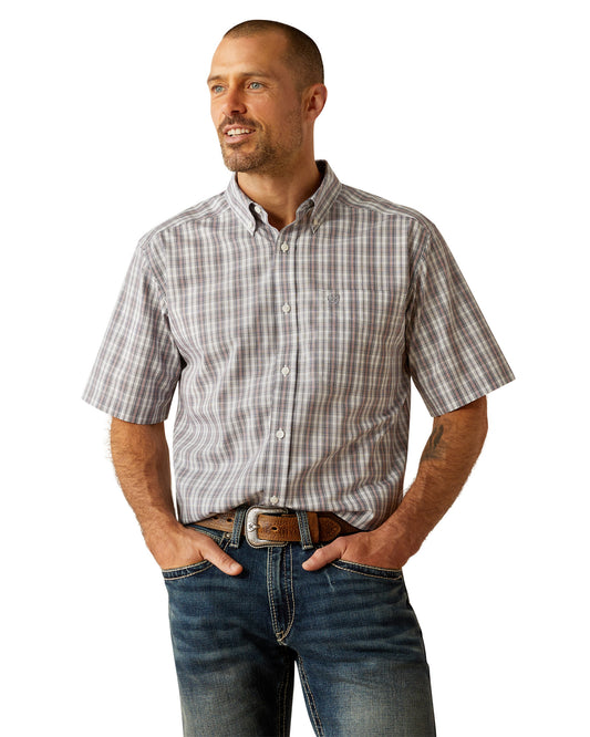 Men's Wrinkle Free Onyx Classic Fit Shirt by Ariat from Skip’s Western Outfitters | ARI-10054814-XS-BLACK