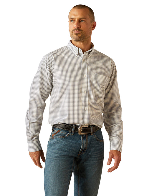 Men's Wrinkle Free Olsen Classic Fit Shirt by Ariat from Skip’s Western Outfitters | ARI-10054828-XS-LIGHT-GREY